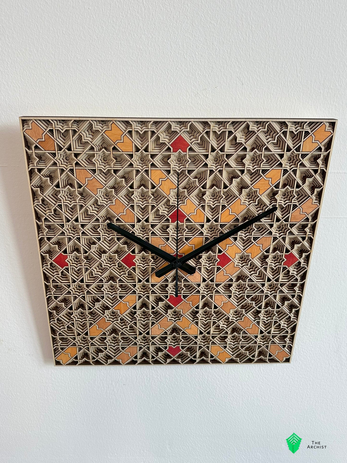 Islamic Geometric Clock: Pattern 33