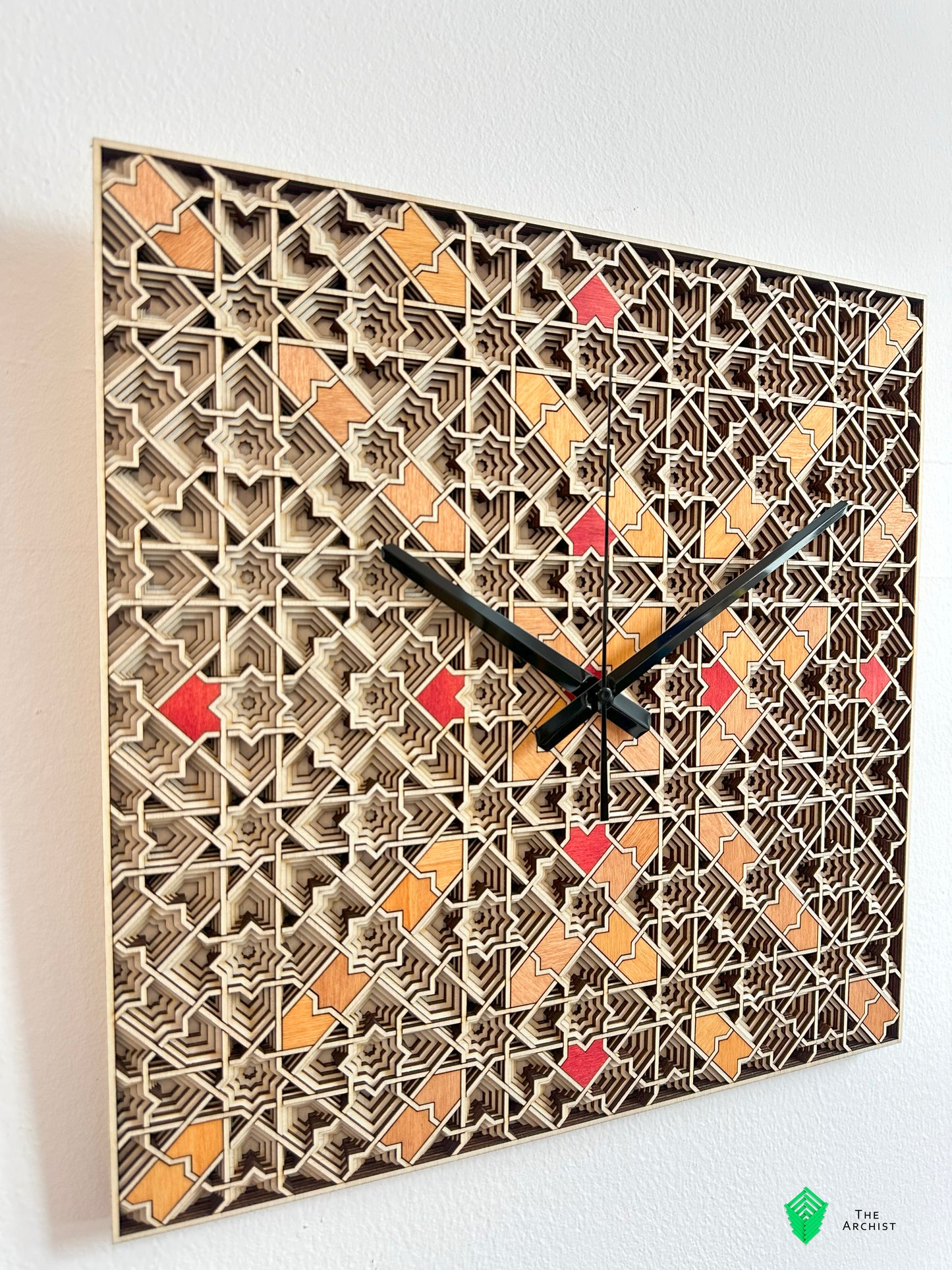 Islamic Geometric Clock: Pattern 33