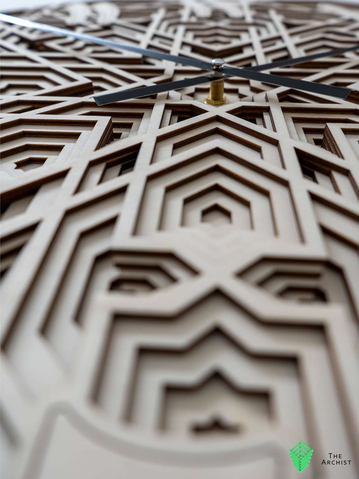 Octagon shaped Islamic geometric Pattered Clock