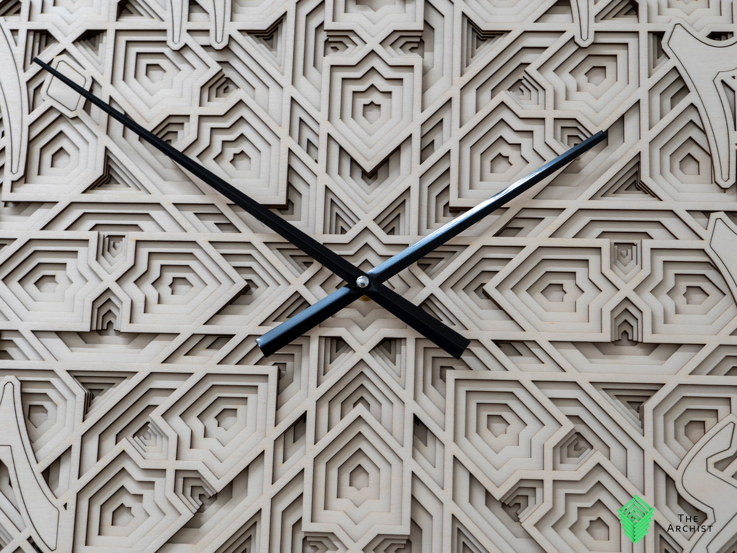 Octagon shaped Islamic geometric Pattered Clock