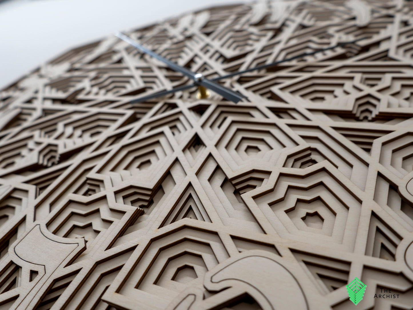 Octagon shaped Islamic geometric Pattered Clock