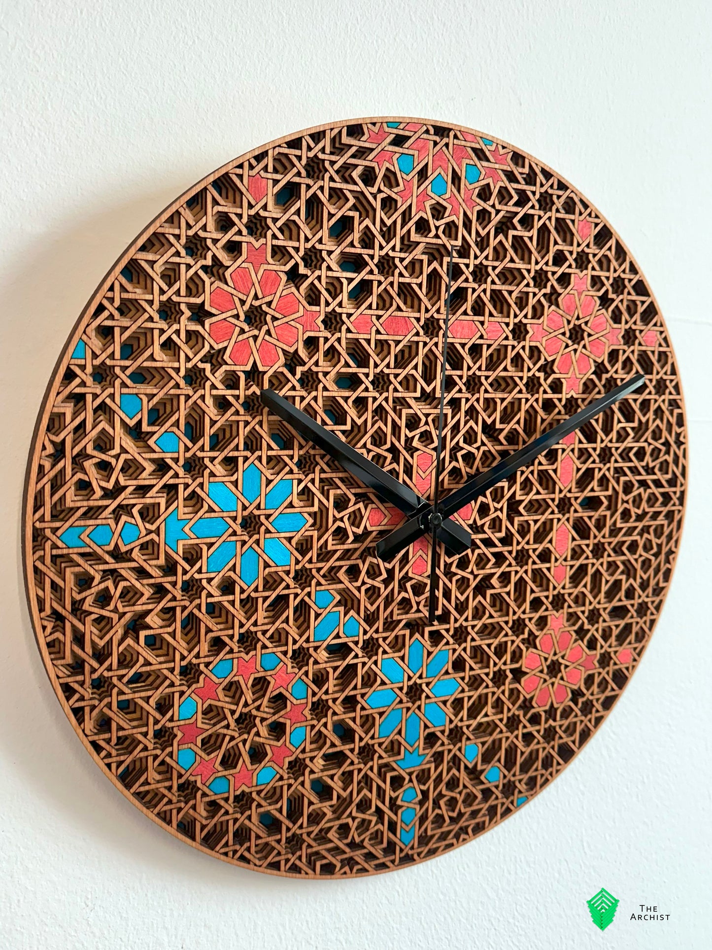 Islamic Geometric Clock: Pattern 46