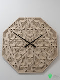 Octagon shaped Islamic geometric Pattered Clock