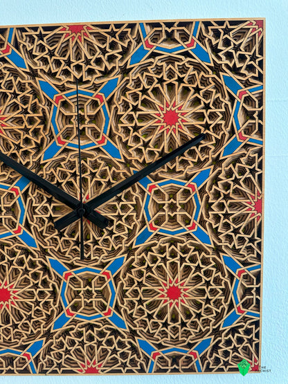 Islamic Geometric Clock: Pattern 43