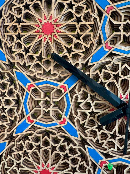 Islamic Geometric Clock: Pattern 43