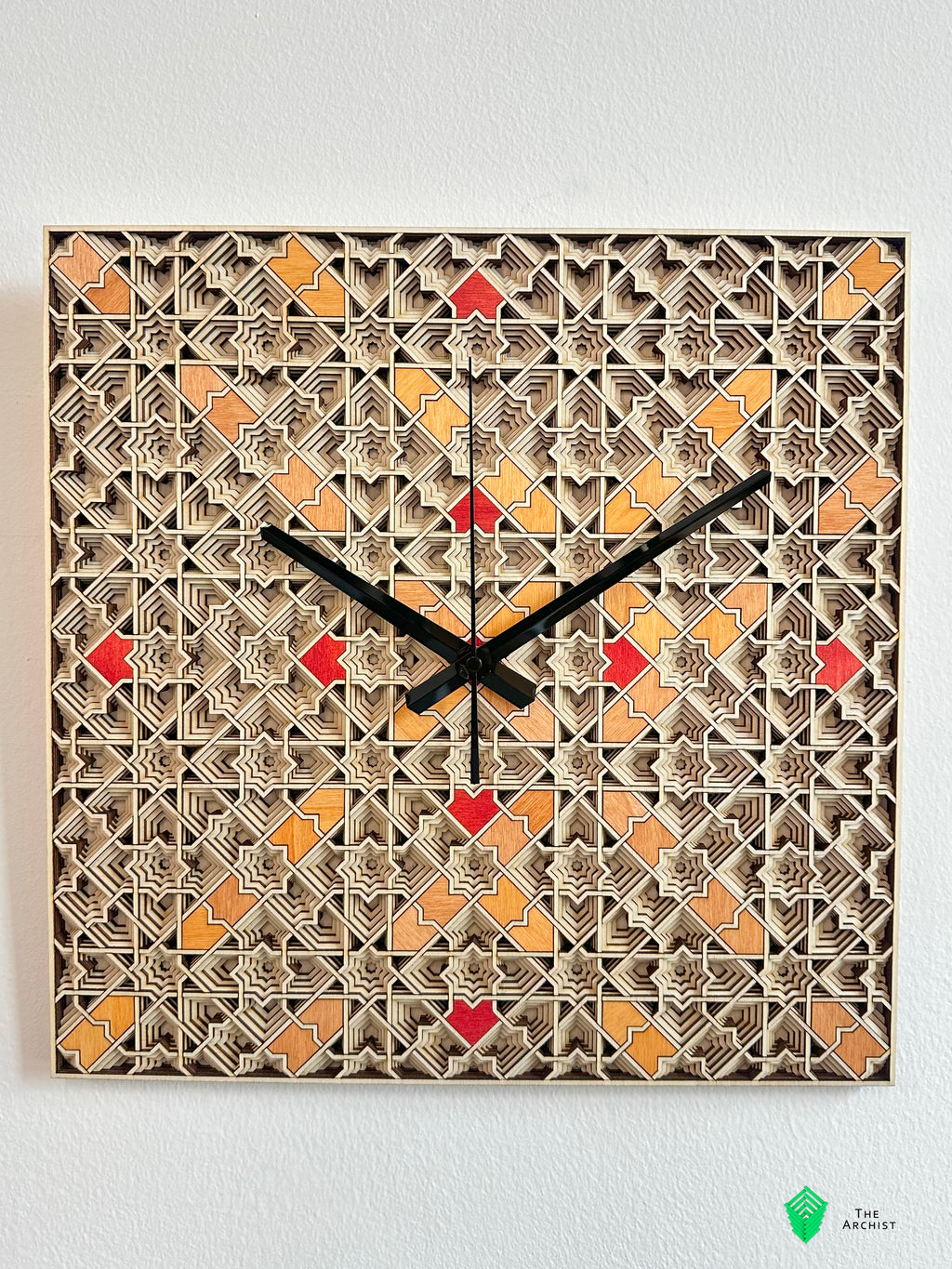 Islamic Geometric Clock: Pattern 33