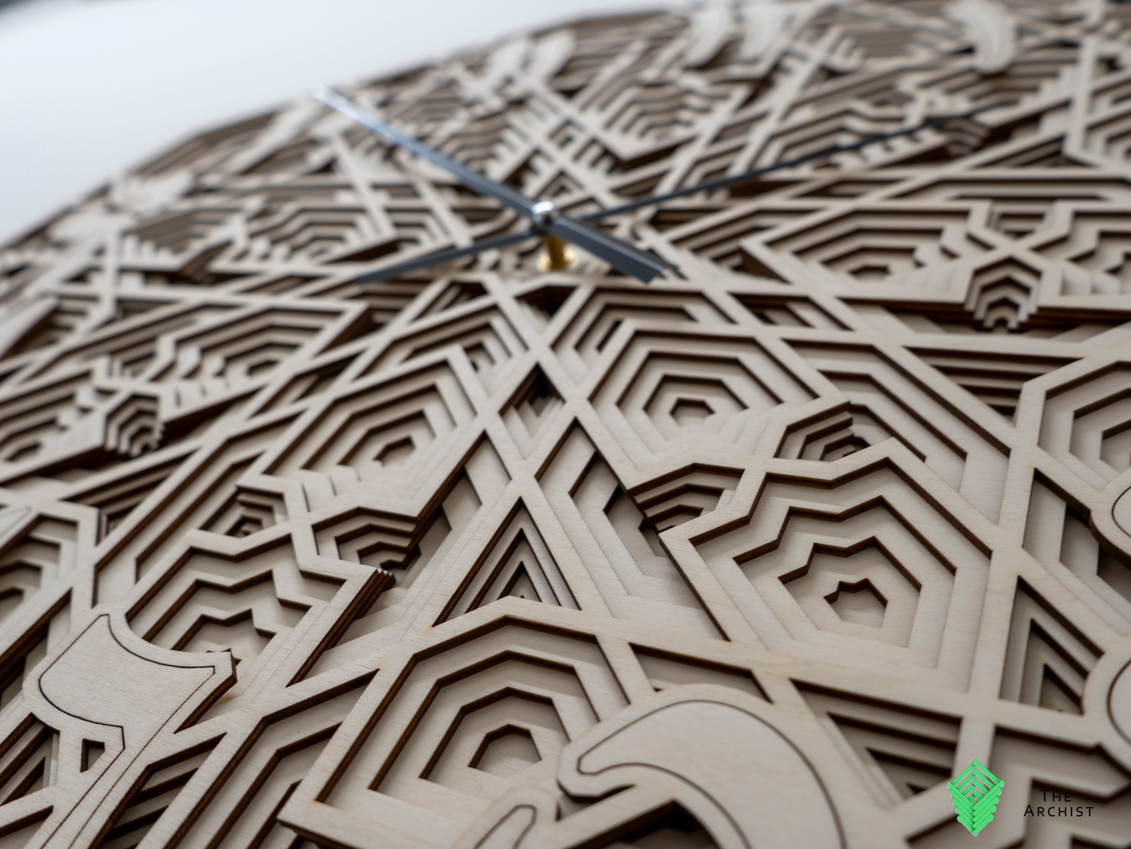 Octagon shaped Islamic geometric Pattered Clock